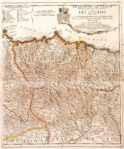 Karte von Asturien (Spanien) (Gravur) von Jean Baptiste Nolin