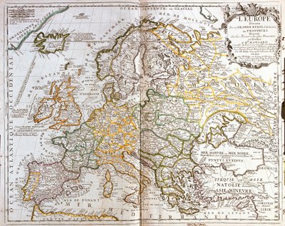 Karte von Europa von Jean Baptiste Nolin