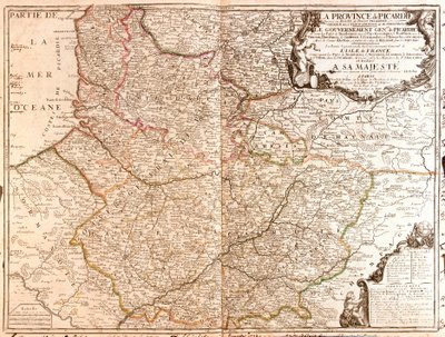 Karte der Picardie (Frankreich) von Jean Baptiste Nolin