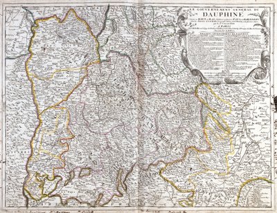 Karte der Dauphiné (Frankreich) von Jean Baptiste Nolin