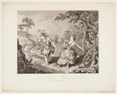 Szene aus der Oper "Sylvie" von Jean Baptiste Tilliard