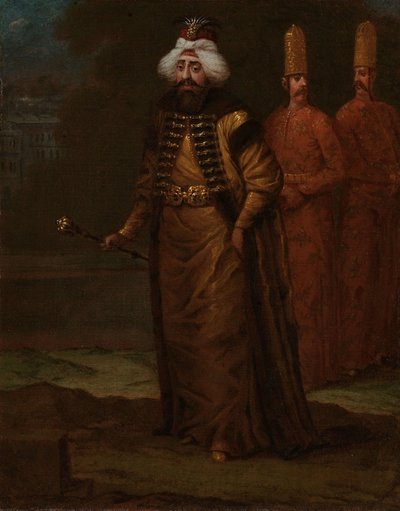 Sultan Ahmed III., ca. 1727-30 von Jean Baptiste Vanmour