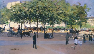 Spaziergang an einem Sonntagnachmittag, Paris von Jean Beraud