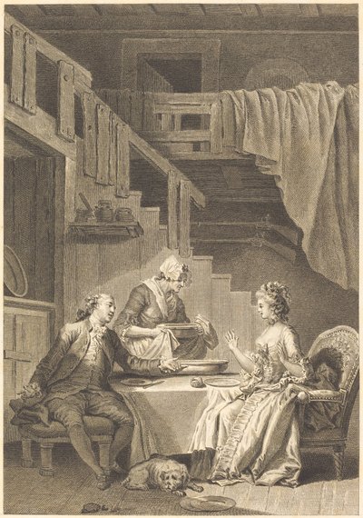 Der Falke von Jean Dambrun and Jean Baptiste Tilliard after Jean Honoré Fragonard