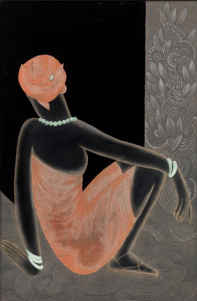 Afrikanische Frau, 1928-30 von Jean Dunand