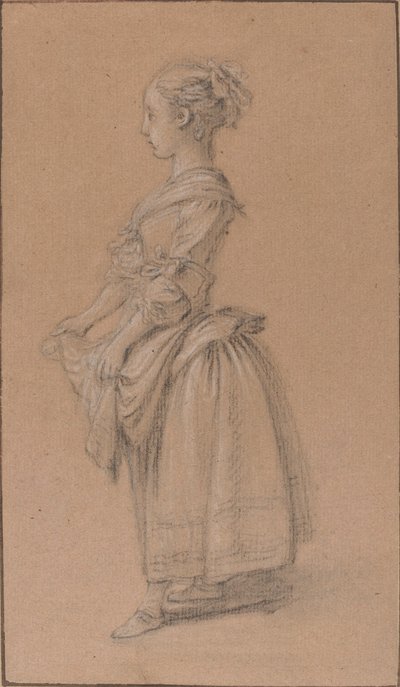 Ein Mädchen in Bauernkleidung von Jean Francois Clermont