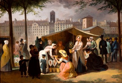 Blumenmarkt von Jean Francois Demay
