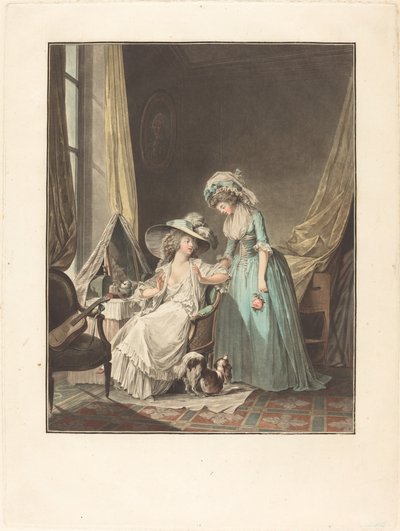 Das schwierige Geständnis, 1787 von Jean Francois Janinet