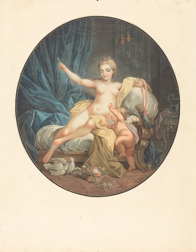 Venus entwaffnet Amor von Jean Francois Janinet