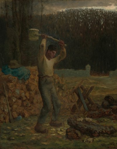Der Holzfäller, 1858-66 von Jean Francois Millet