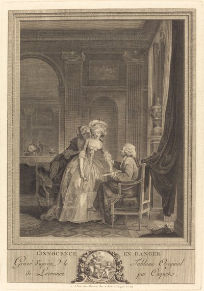 Die Unschuld in Gefahr von Jean Gabriel Caquet after Nicolas Lavreince