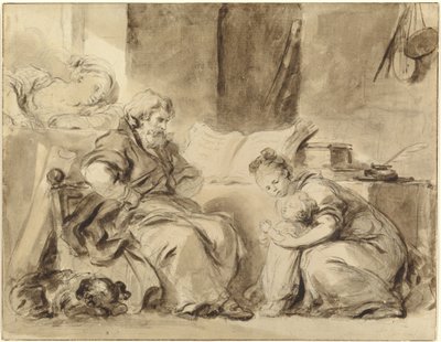 Ein Gebet für Großvater von Jean Honore Fragonard