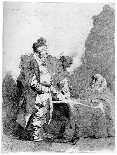 Les Traitants, um 1750-1800, 1924 von Jean Honore Fragonard