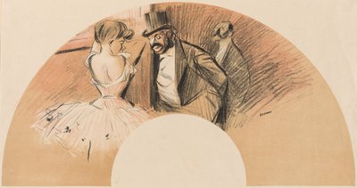 Bal Gavarni Fächer von Jean Louis Forain
