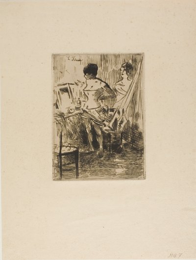 Tänzerinnen in ihrer Umkleidekabine von Jean Louis Forain
