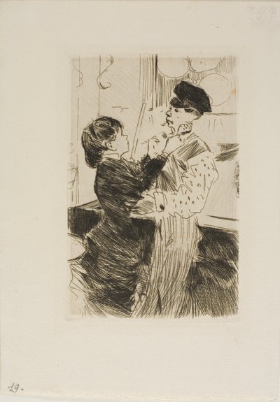 Die Krawatte binden von Jean Louis Forain