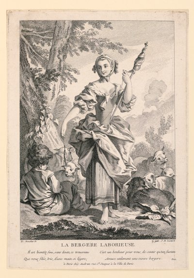 Die fleißige Schäferin von Jean Michel Liotard