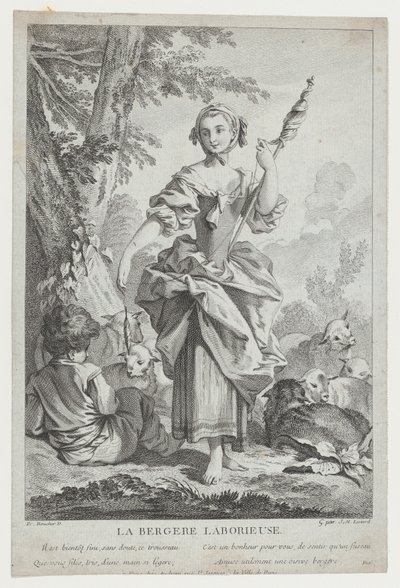 La Bergère Laborieuse, 18. Jahrhundert von Jean Michel Liotard