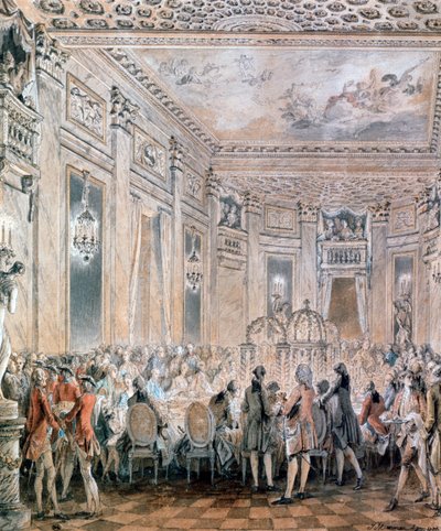 Fest in Louveciennes, 1771 von Jean Michel the Younger Moreau