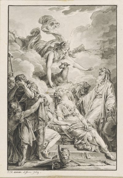 Das Opfer der Iphigenie von Jean Michel Moreau