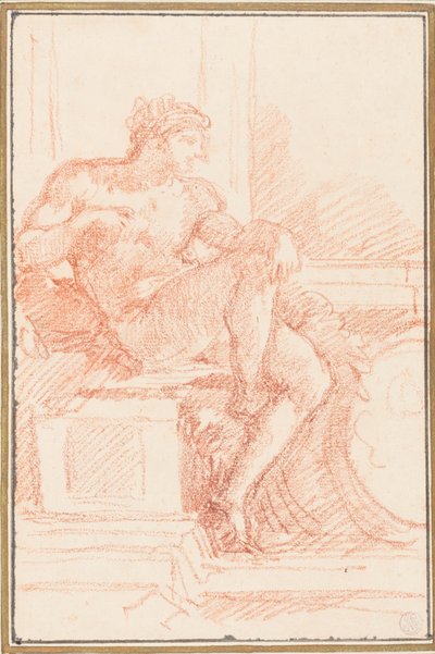 Ignudo von der Decke der Sixtinischen Kapelle von Jean Robert Ango