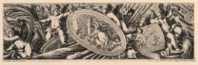 Fries: Waffen-Trophäen und Putti von Jean le Pautre