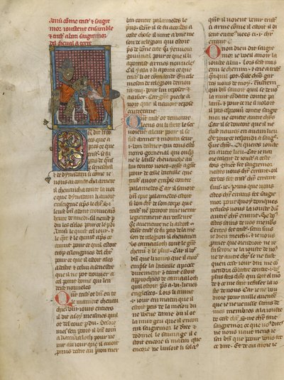 Tristan entpferdet Sagremor von Jeanne de Montbaston