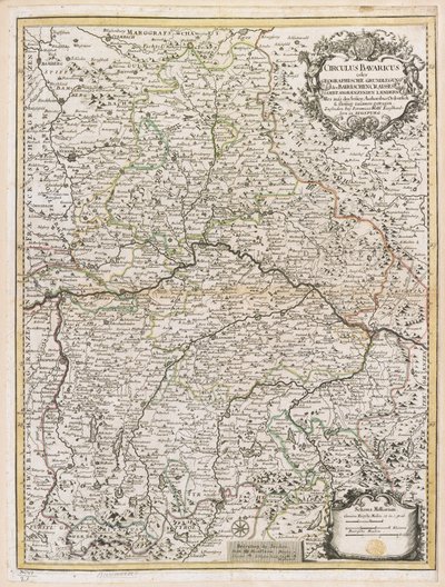 Karte von Bayern, ca. 1695 von Jeremias Wolff