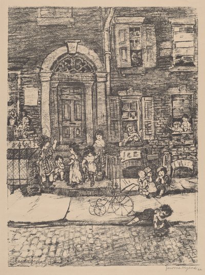 Straßenszene (New York) von Jerome Myers