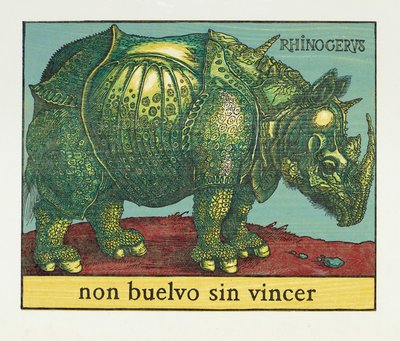 Grünes Nashorn von Jim Monson