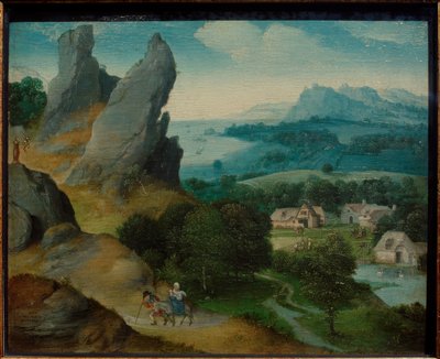 Landschaft mit der Flucht nach Ägypten von Joachim Patinir