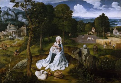Die Flucht nach Ägypten von Joachim Patinir