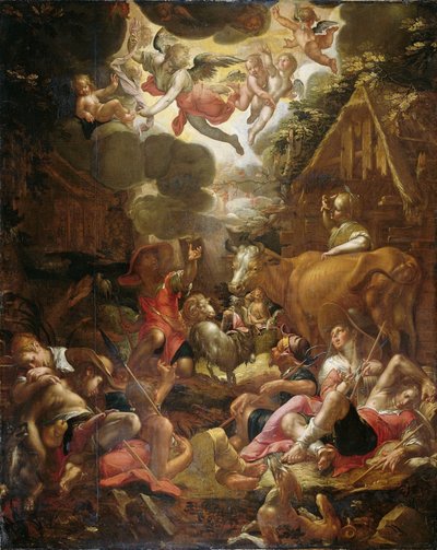 Verkündigung an die Hirten von Joachim Wtewael or Utewael