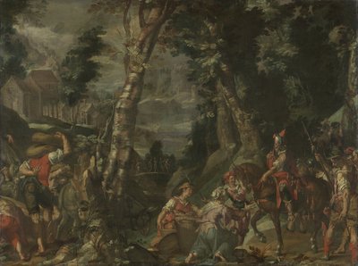 Begegnung zwischen David und Abigail von Joachim Wtewael or Utewael