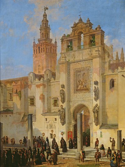 Religiöse Prozession in Sevilla von Joachin Dominguez Becquer