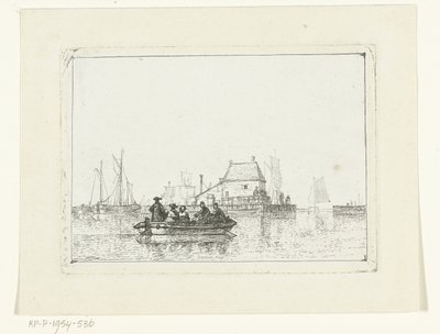 Ruderboot mit Passagieren auf dem IJ von Joan Berg