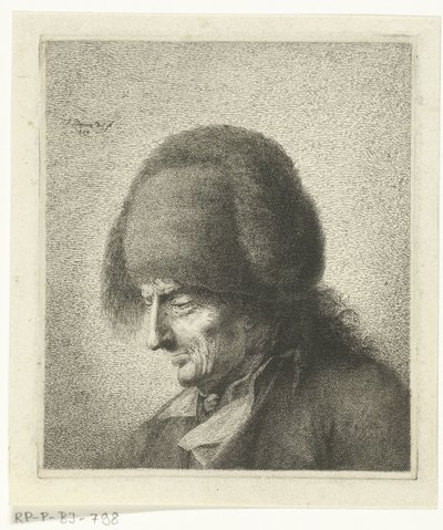 Kopf eines alten Mannes mit Pelzmütze von Joannes Bemme