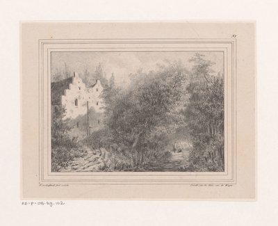 Graben und zwei Häuser von Joannes van Liefland