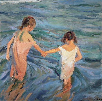 Kinder im Meer von Joaquin Sorolla y Bastida