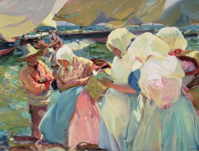 Fischerinnen am Strand von Joaquin Sorolla y Bastida