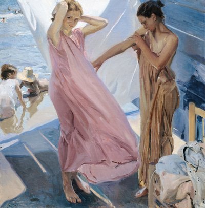 Nach dem Baden, Valencia von Joaquín Sorolla