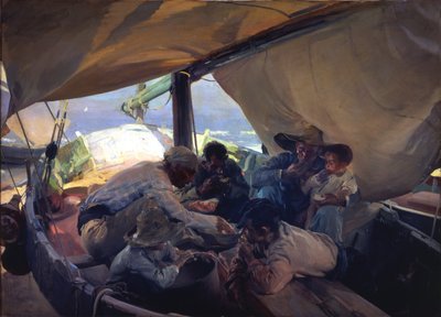 Mittagessen auf dem Boot von Joaquín Sorolla