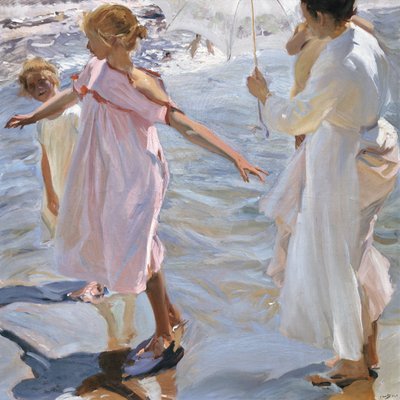 Zeit zum Baden, Valencia von Joaquín Sorolla