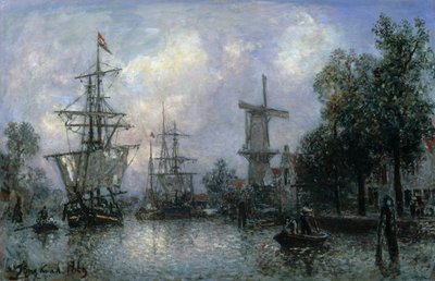 Der Hafen von Rotterdam von Johan Barthold Jongkind