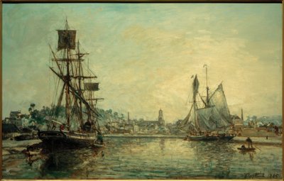 Der Hafen von Honfleur von Johan Barthold Jongkind