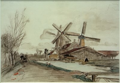 Die Mühlen von Stolk, Rotterdam von Johan Barthold Jongkind