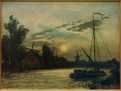 Landschaft am Abend von Johan Barthold Jongkind