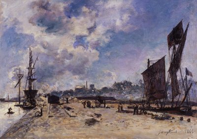 Kai in Honfleur von Johan Barthold Jongkind