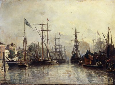 Rotterdamer Hafen, 1857 von Johan Barthold Jongkind