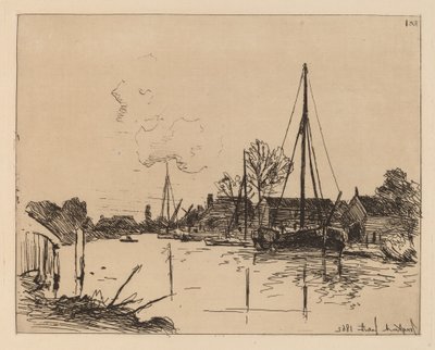 Der Kanal (Le Canal) von Johan Barthold Jongkind